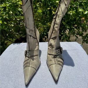Barbara Bucci calf high heel boots